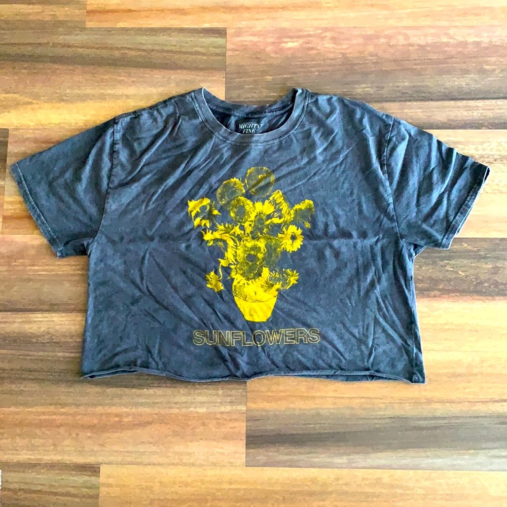 Mighty Fine Sunflowers Crop-Top Shirt